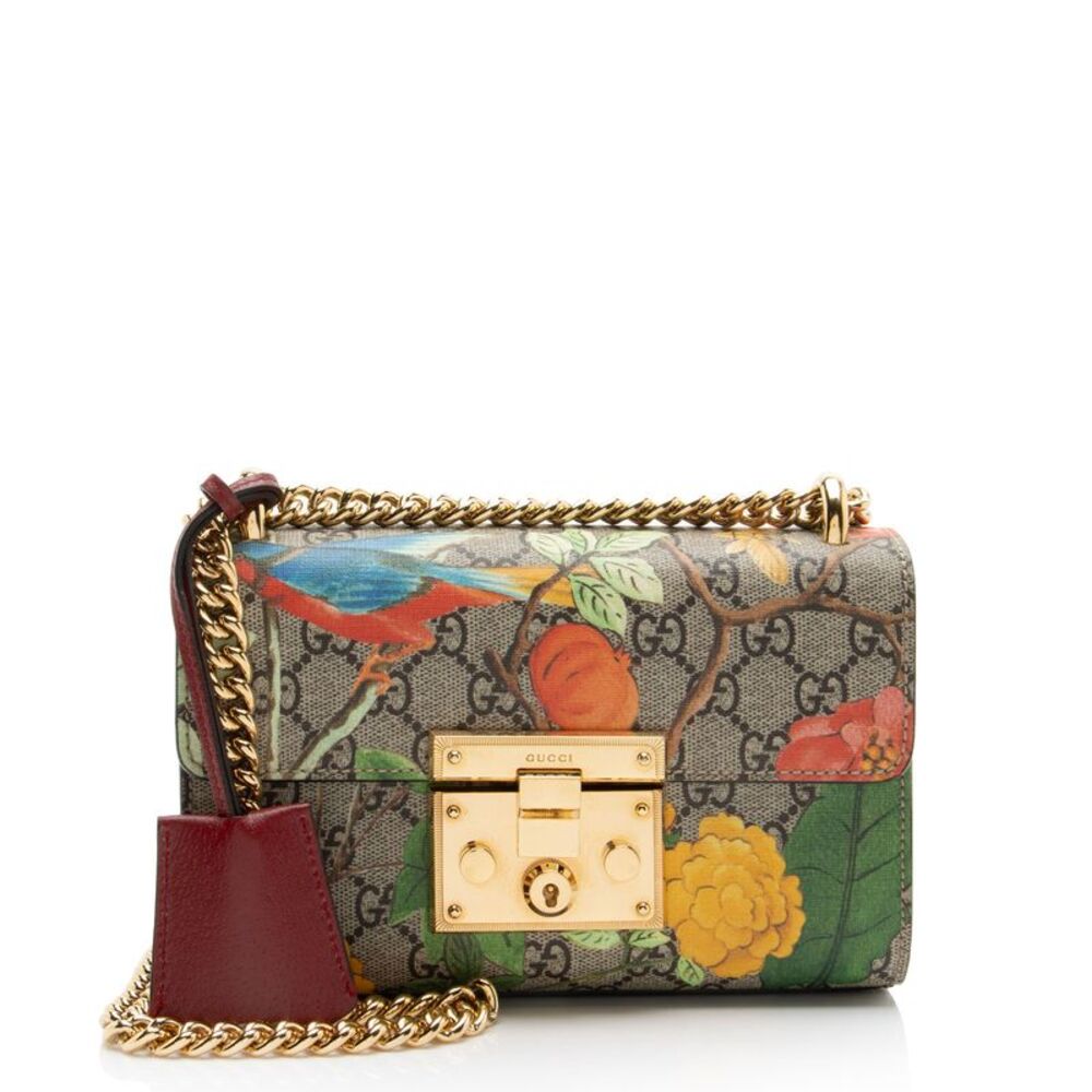 Gucci GG Supreme Tian Padlock Small Shoulder Bag
